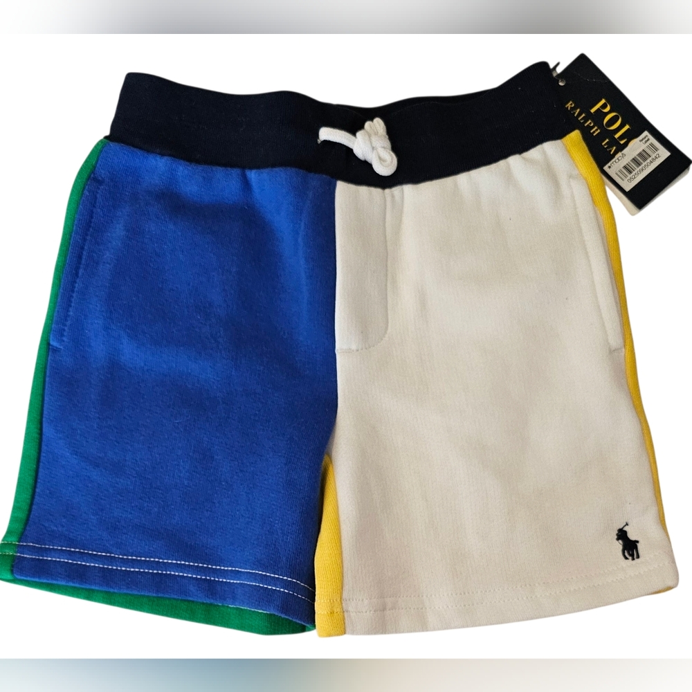 Polo Ralph Lauren Color-Blocked Fleece Shorts Unisex Toddler Size 3/3T NEW